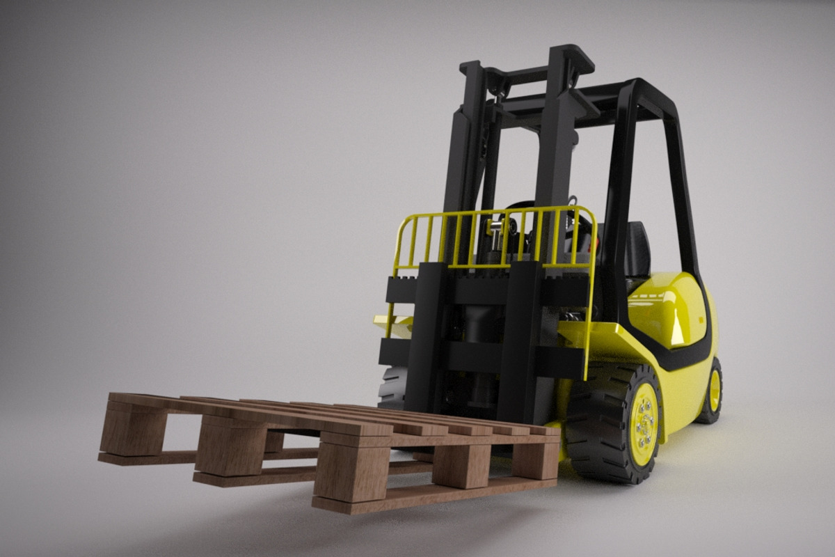 Counter Balance Fork Lift Truck, a Cars & Vehicle 3D Model by kjpargeterimages (Photo 5 of 5)