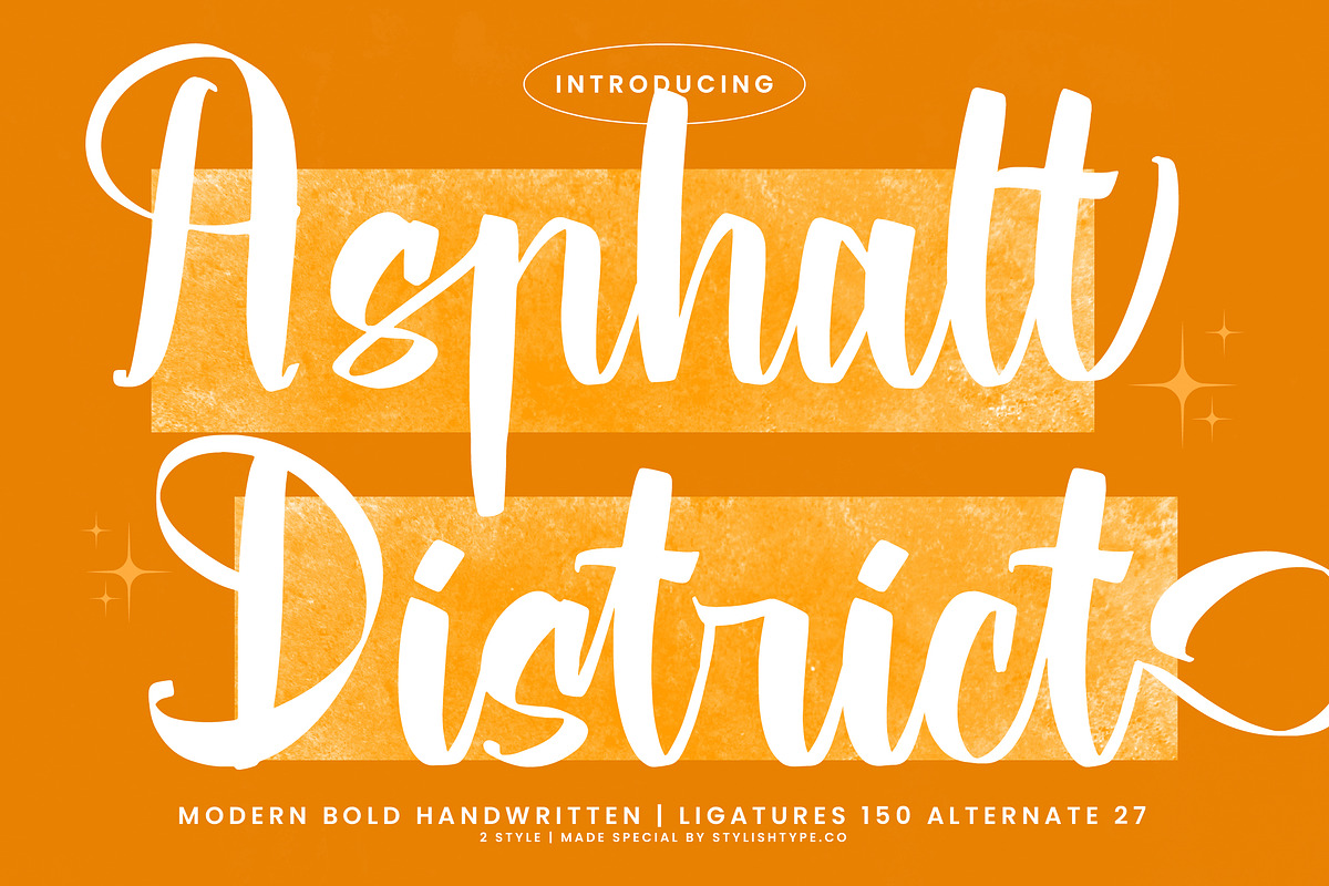 Asphalt District Modern Handwritten, a Script Font by stylishtype.co (Photo 1 of 20)