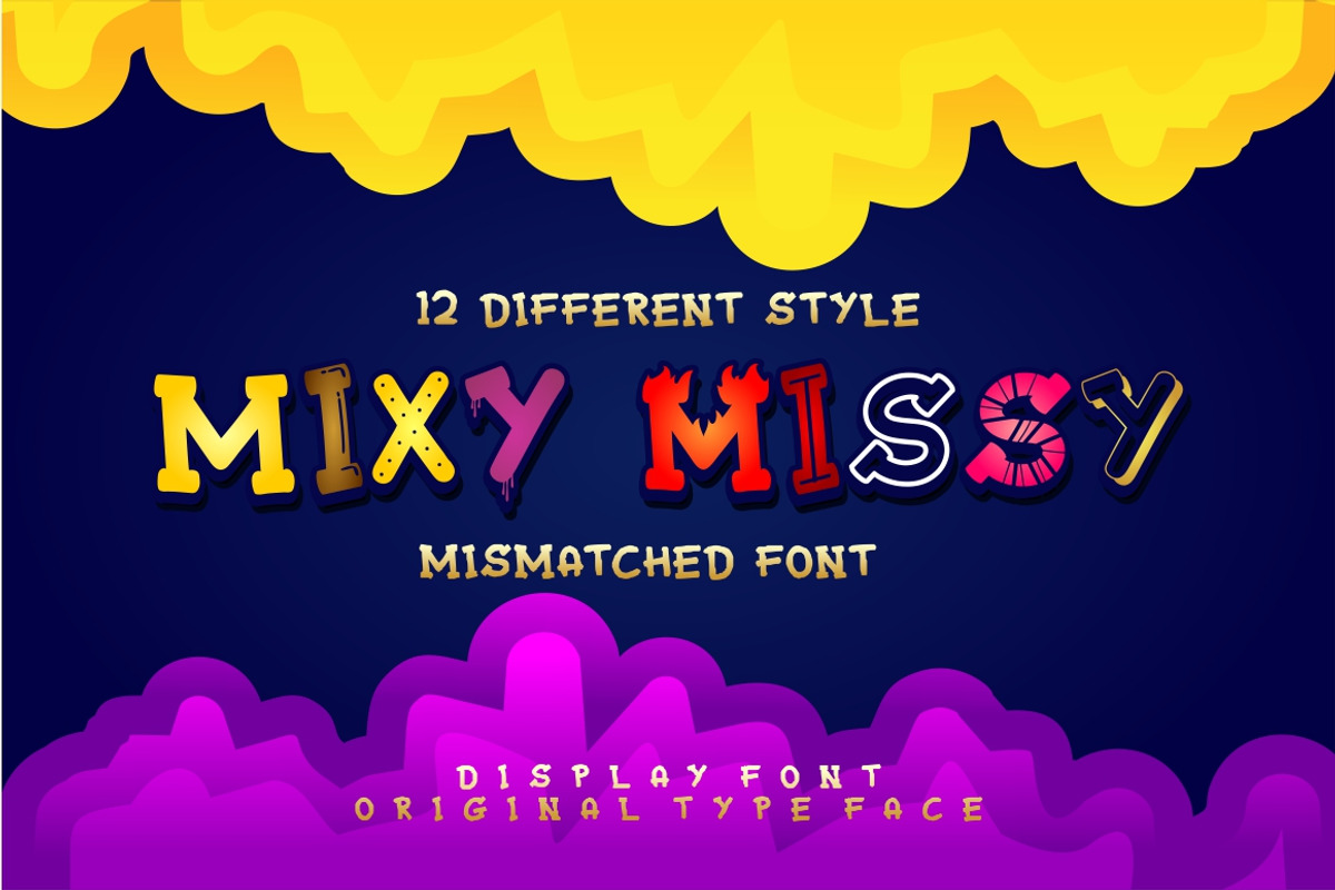 Mixy Missy - 12 Styles Display Font