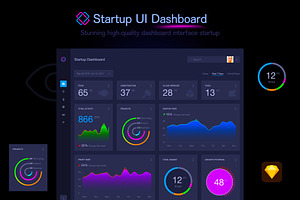 Startup Dashboard UI Kit Page