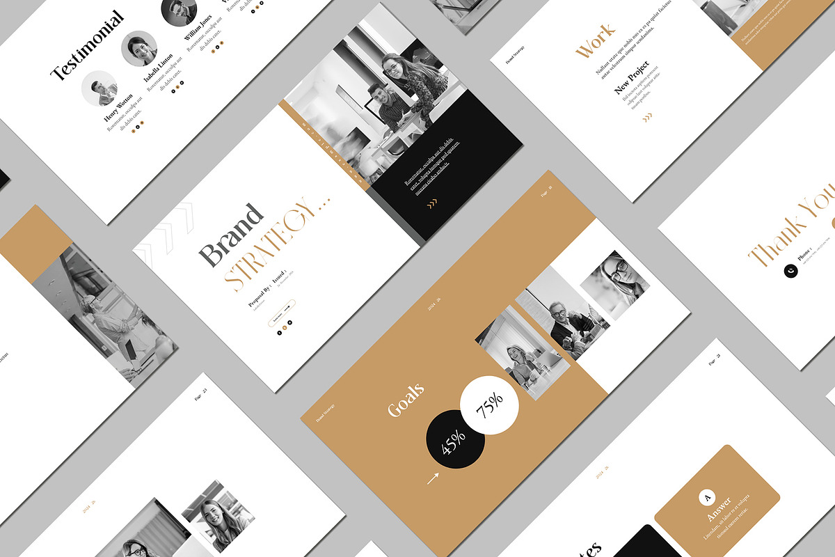Brand Strategy Presentation Template, a Presentation Template by White Graphic (Photo 7 of 8)