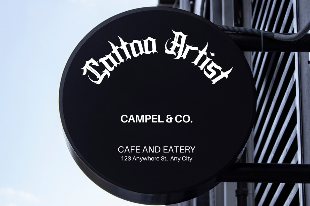 Tattos Wishe - Classic Blackletter, a Blackletter Font by Dhabee (Photo 8 of 18)