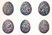 Watercolor Easter Egg Clipart, an Illustration by DreamCafeArt (Thumbnail 5 of 5)