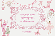 Watercolor pink christmas whimsy set, an Object Graphic by Grace Noboa Illustrations (Thumbnail 11 of 12)