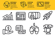Collection Lines Icons (430+), an Outline Icon by ToozDesign (Thumbnail 2 of 18)