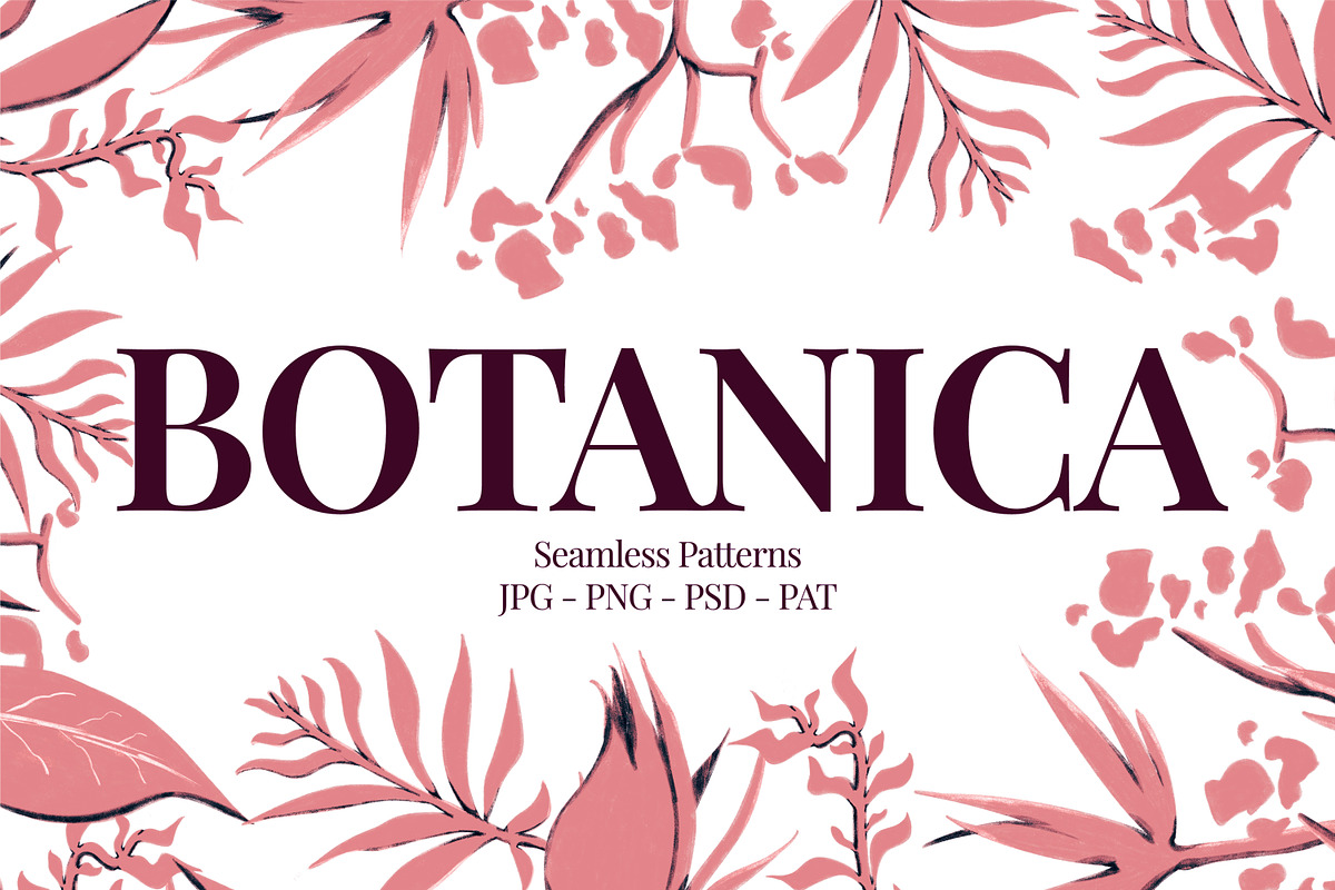 Organic Seamless Botanical Patterns, a Pattern Graphic by Declipo Patt (Photo 1 of 16)