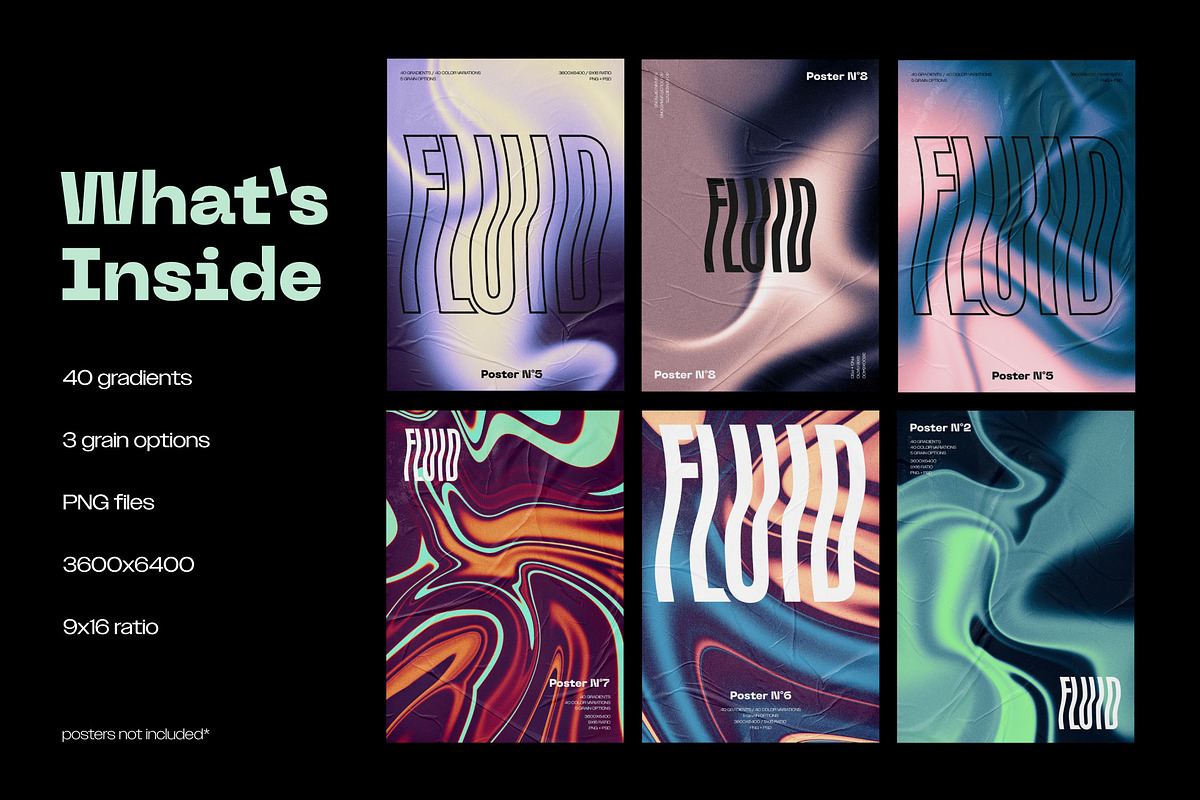 Fluid 4 Retro-Futuristic Backgrounds, a Background Graphic by Katedsgn (Photo 2 of 13)
