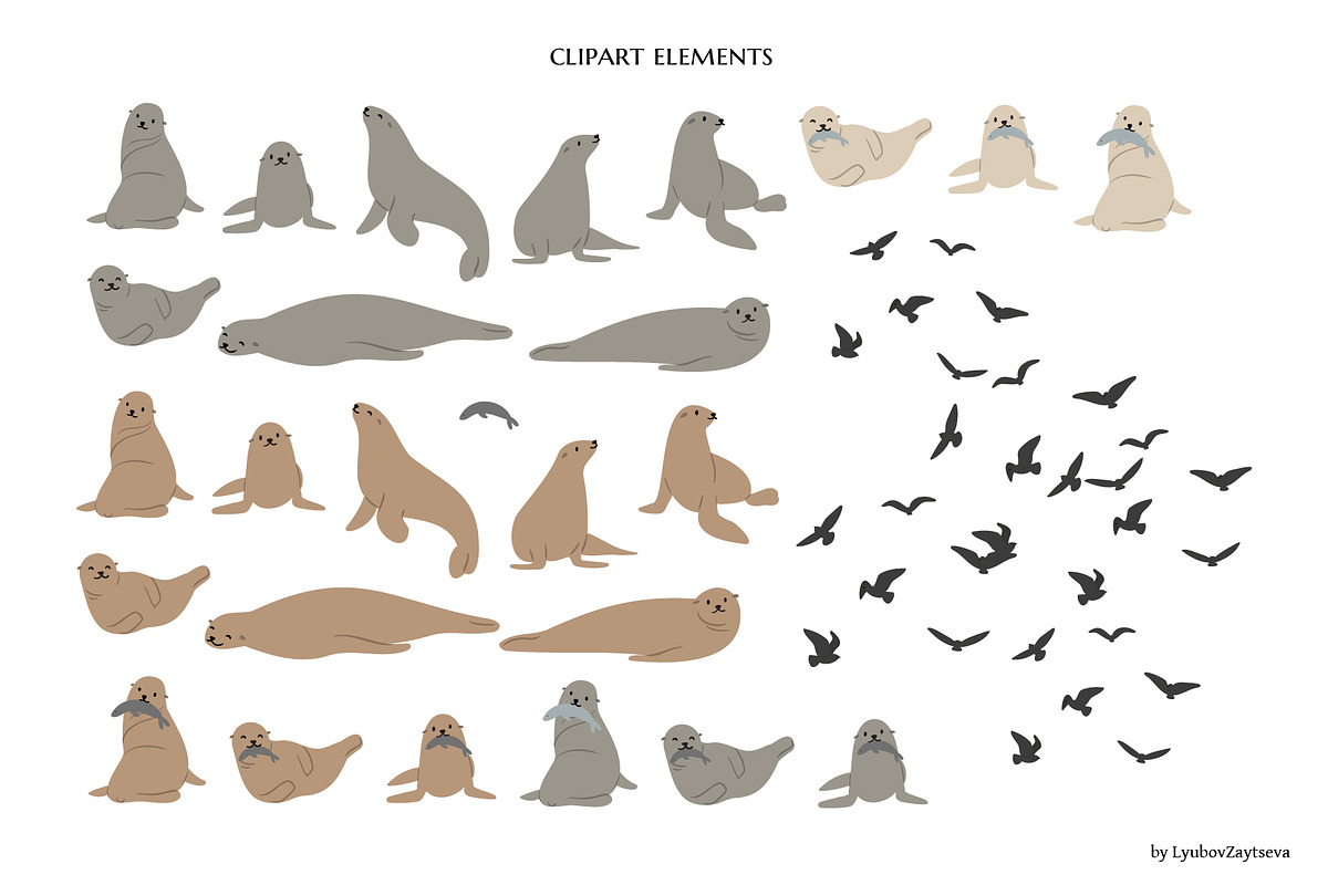 coastal landscape creator clipart, a Person Illustration by LyubovZaytseva (Photo 7 of 18)