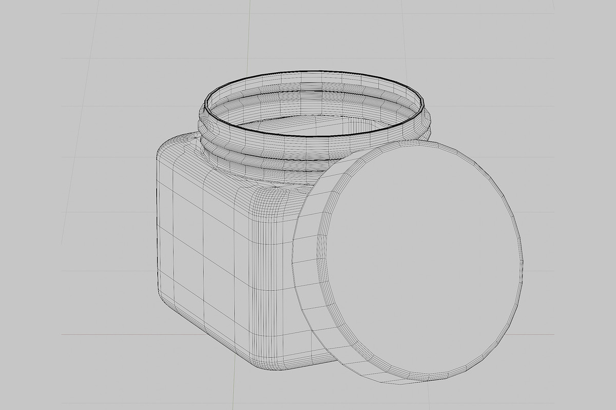 Cream jar 03, an Object 3D Model by fahad121 (Photo 4 of 6)