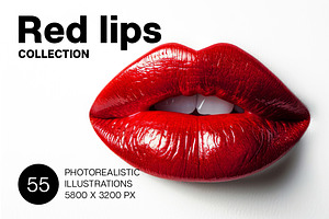Red lips. Collection, a Beauty & Fashion Photo by Handmadefont