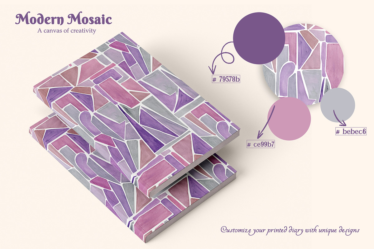 Modern Mosaic Prints & Patterns, a Pattern Graphic by GND ART STUDIO (Photo 4 of 8)