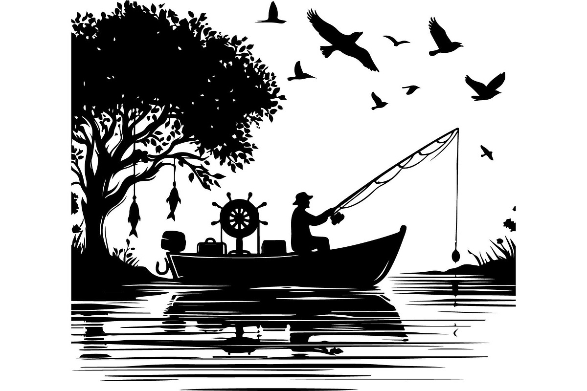 Fishing Vector Scene Bundle, a Graphic by jahid234 (Photo 5 of 9)