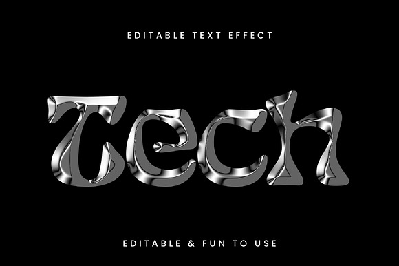 Glossy Liquid Chrome Text Effect preview 3