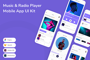 Music & Radio Player App UI Kit