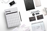 2017 planner (ink dot background), a Stationery Template by Chic templates (Thumbnail 3 of 3)