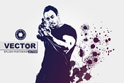 Vector Splash Photoshop Action, an Action Add-On by designvillage (Thumbnail 1 of 15)