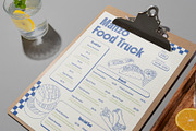 Minimal Retro Food Truck Menu, a Stationery Template by Neermana (Thumbnail 4 of 4)