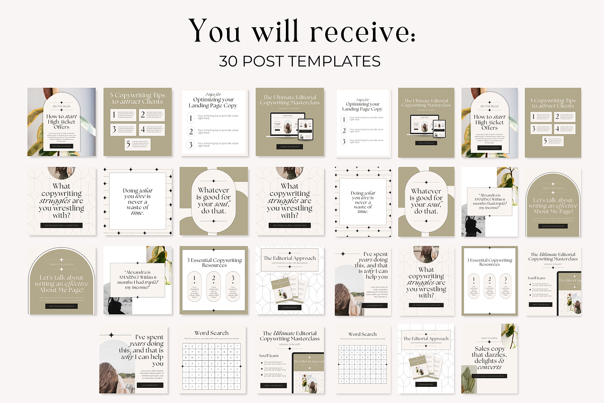 Instagram Post Template Luxe Canva, a Social Media Template by HerstedHertz (Photo 2 of 9)