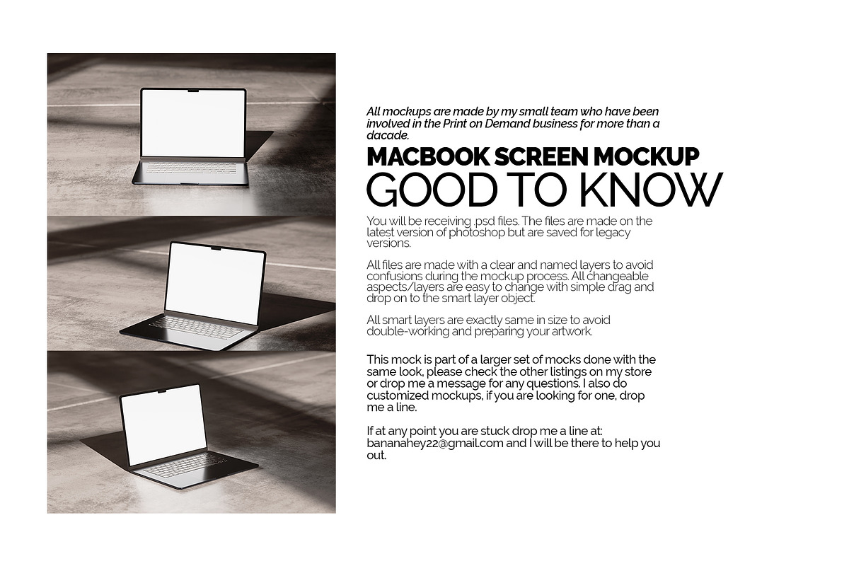 MacBook Mockup – Concreto 3, a Merchandise Mockup by Banana Mockups (Photo 5 of 5)