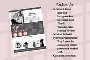 One Page Media Kit in Pink, a Templates & Theme by ProductiveandFree (Thumbnail 5 of 11)
