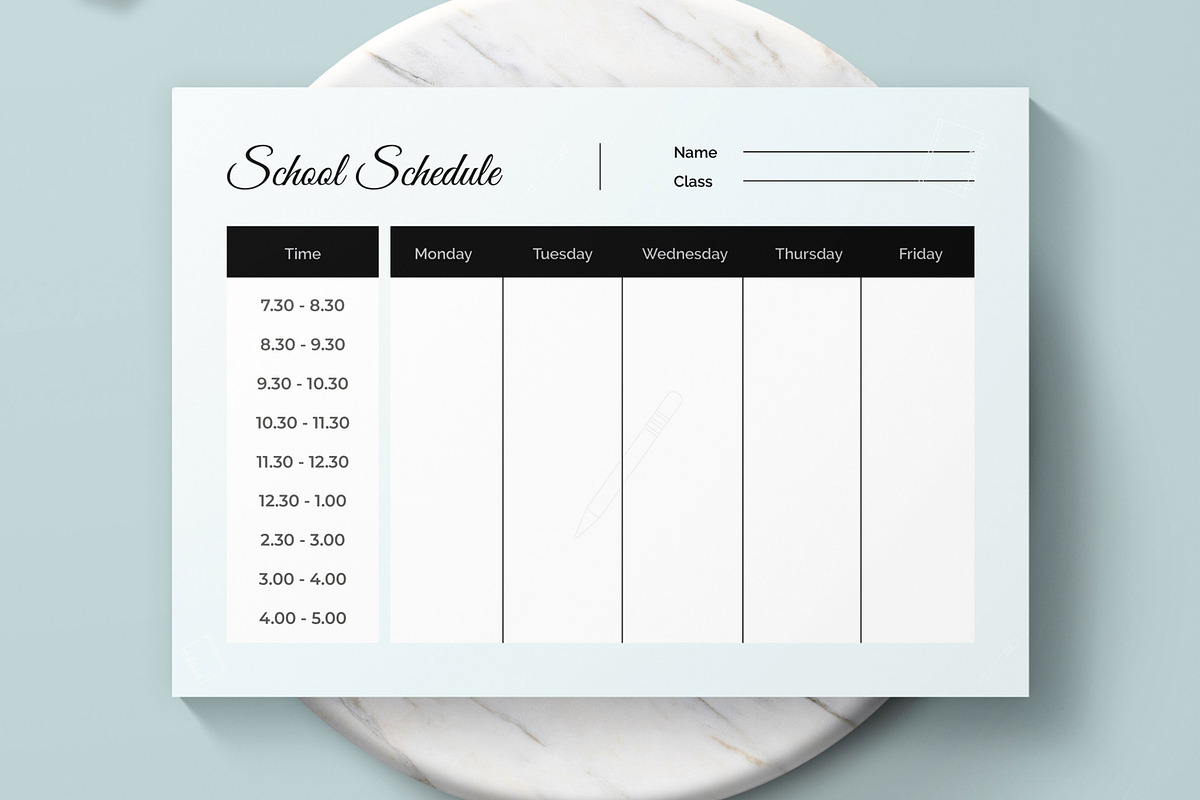 School Planner Design Template, a Stationery Template by MightyDesign (Photo 3 of 7)