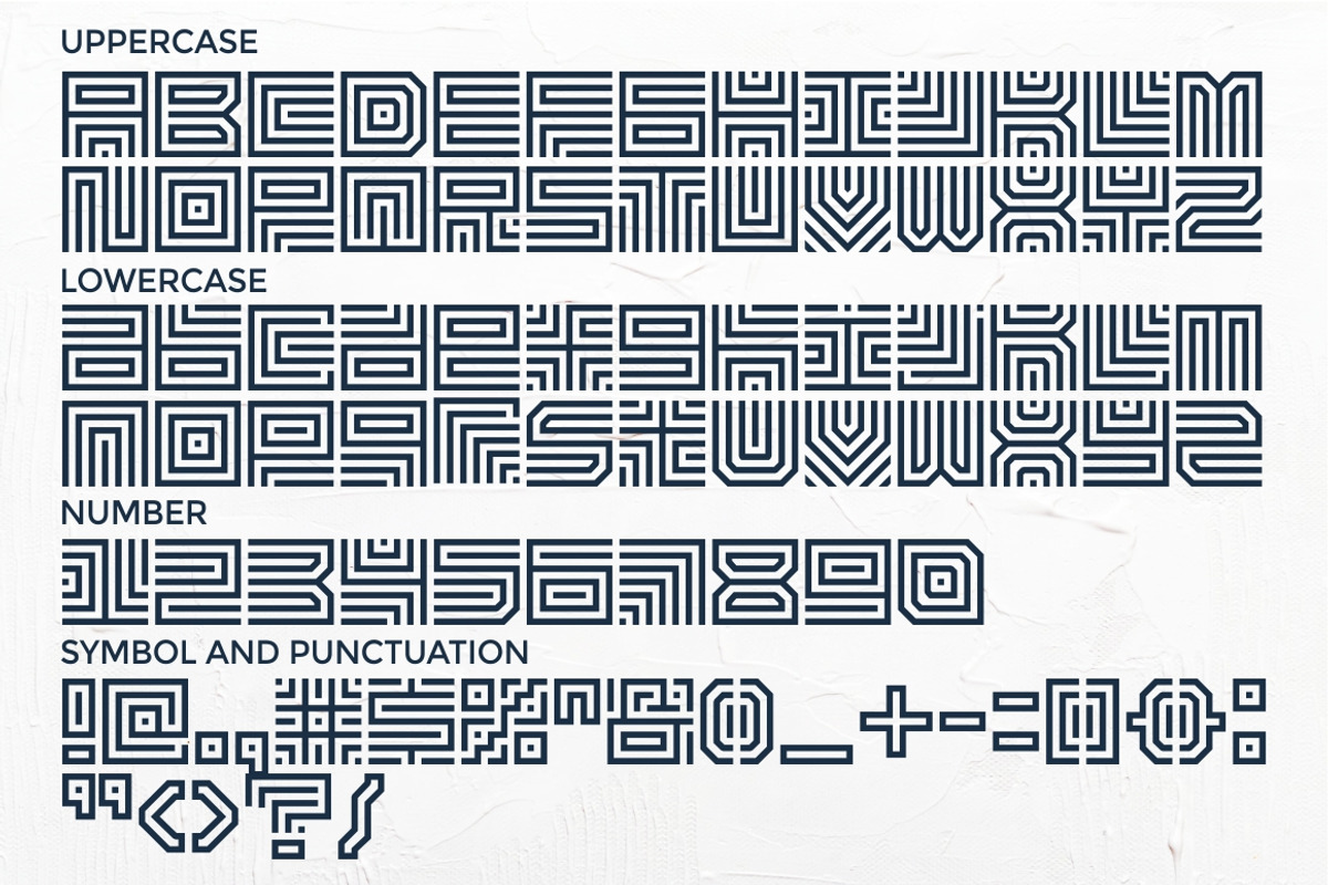 Maze Line Typeface preview 8