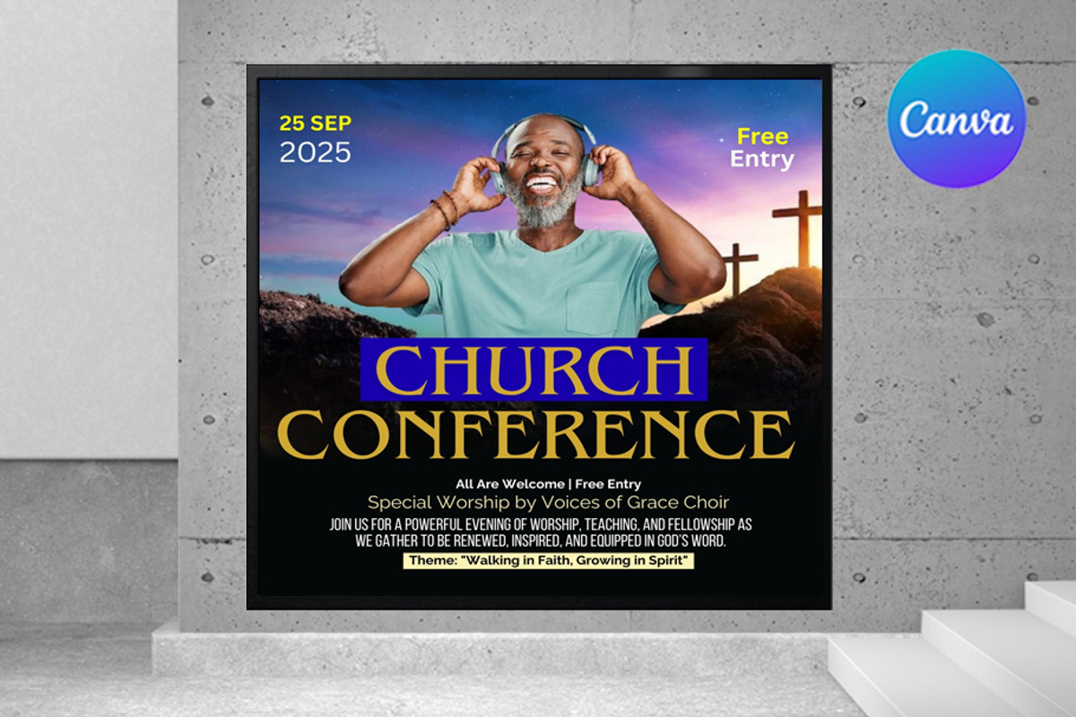 Church Conference Flyer Template, a Graphic by graphicforest (Photo 1 of 3)