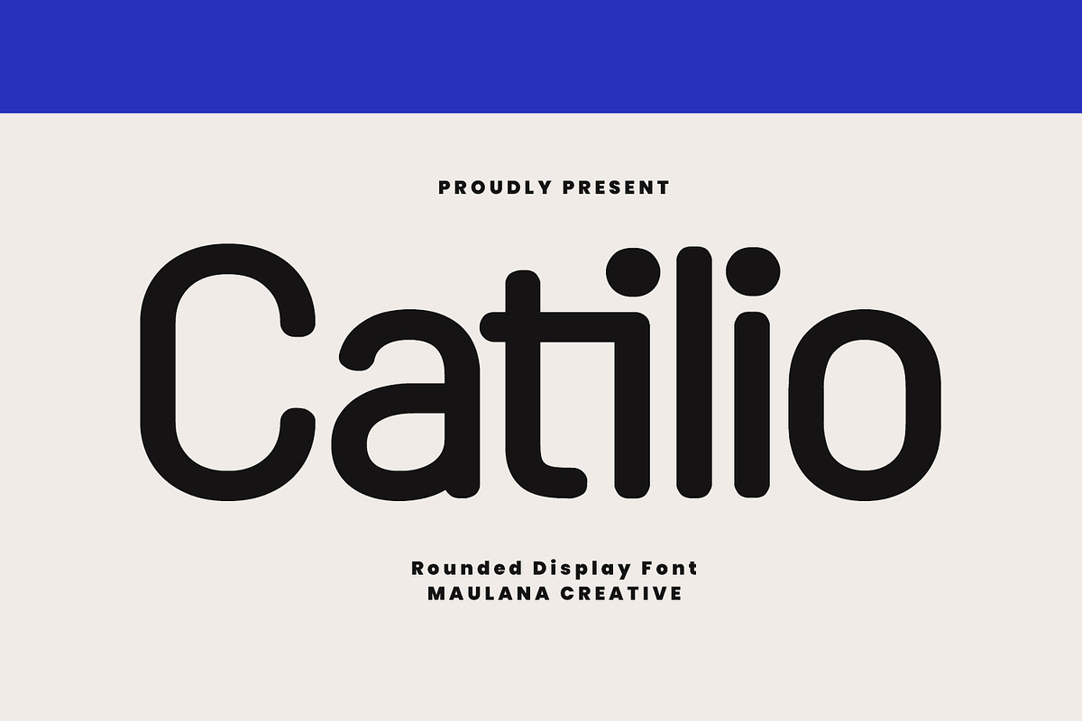 Catilio Rounded Sans Serif Display F, a Sans Serif Font by Maulana Creative (Photo 1 of 7)