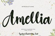 Amellia | Script font, a Script Font by Scratchones (Thumbnail 1 of 8)