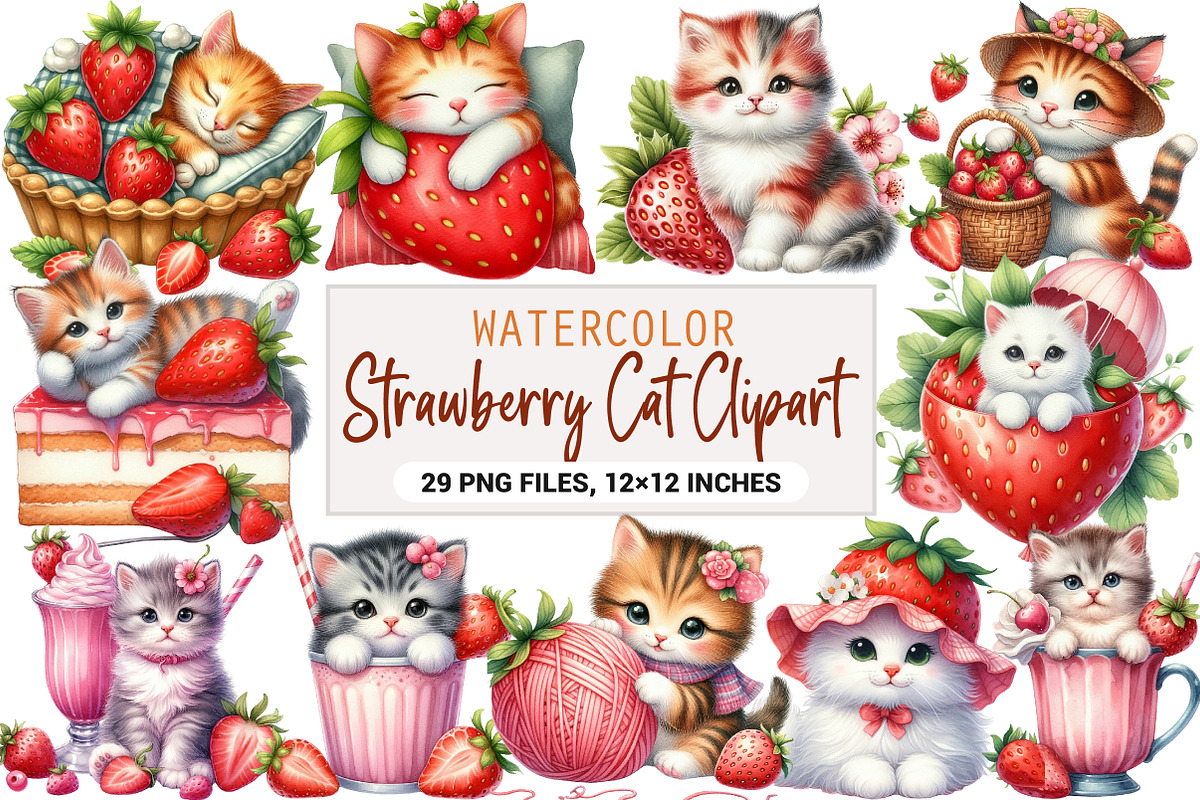 Strawberry Goose Clipart, an Illustration by DreamArtGraphic (Photo 1 of 4)