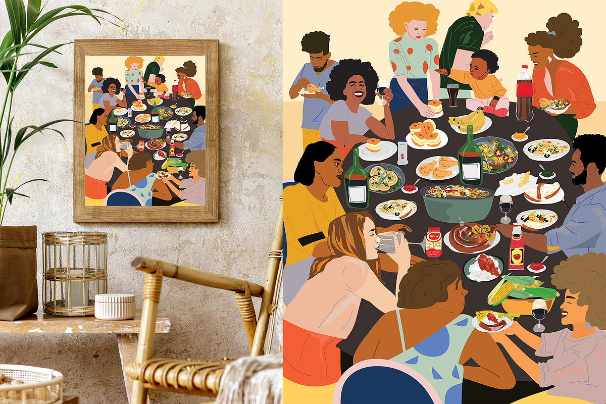 Meet the Family Poster Print, a Person Illustration by Phathudesignsshop