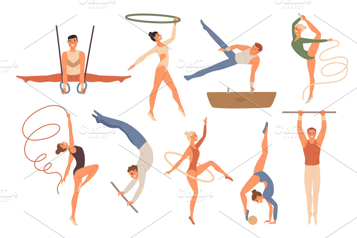 Athletic gymnastics. Acrobatic, a Sport Illustration by Vectorbuum