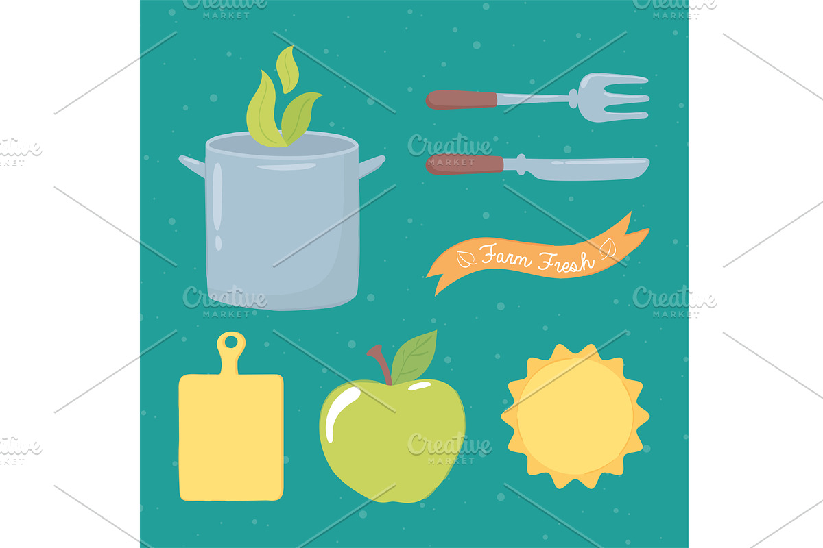 fresh produce organic, an Illustration by studiogstock