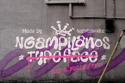 NGAMPILANOS TYPEFACE, a Handwritten Font by Naturaworks Creative