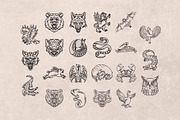 Beast Logo & Badge Pack, an Animal Illustration by Skilline Supply Co. (Thumbnail 6 of 12)