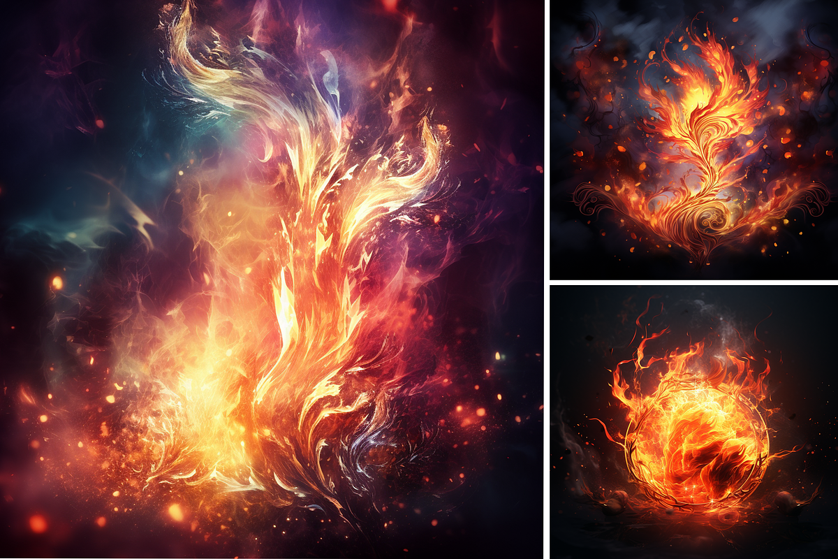 Fire Glitter Art, a Background Graphic by Printable Treasure (Photo 4 of 4)
