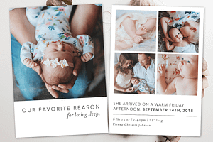 Modern Baby Announcement Template I