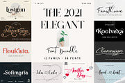 The 2021 Elegant BUNDLE-12 Typefaces, a Serif Font by Qaratype (Thumbnail 1 of 13)