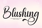 Blushing | Script Font, a Handwritten Font by Scratchones (Thumbnail 1 of 9)