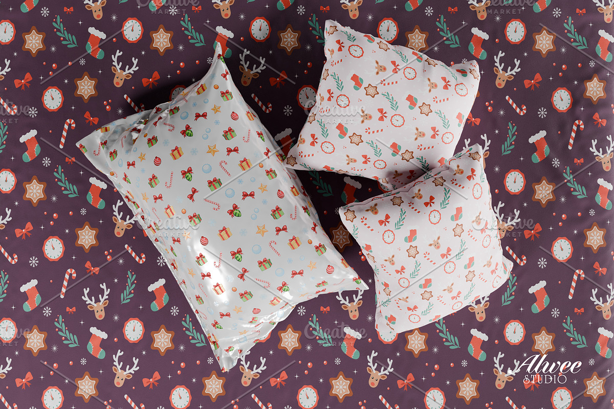Christmas Seamless Pattern Bundle, a Pattern Graphic by Alwee Studio (Photo 5 of 9)