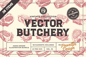 Vector Butchery Illustrations Vol.37
