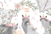 Magic Cats Clipart, an Illustration by natalisart (Thumbnail 1 of 14)