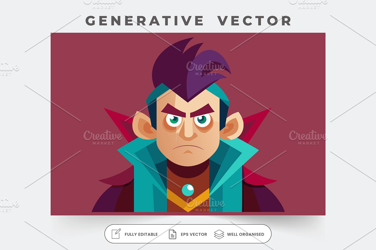 A character with a jealous expressio, a Graphic by SouravDesign