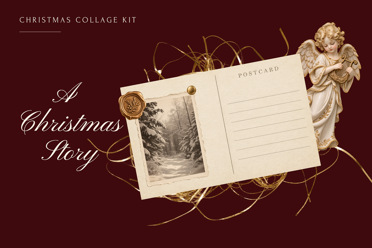 Christmas Collage Kit | PNG Elements, an Object Graphic by Serenefeeling (Photo 2 of 21)