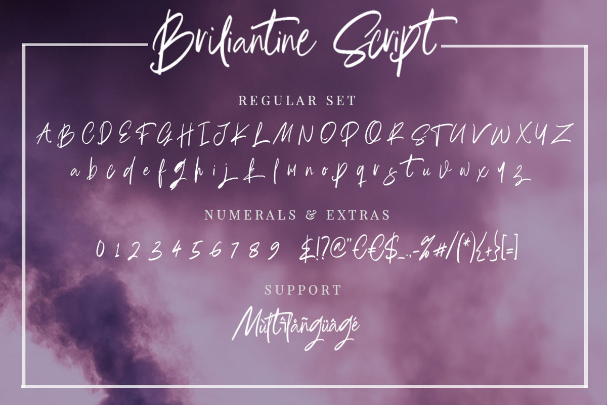 Briliantine Beautiful Script, a Script Font by Putra Khan (Photo 22 of 25)