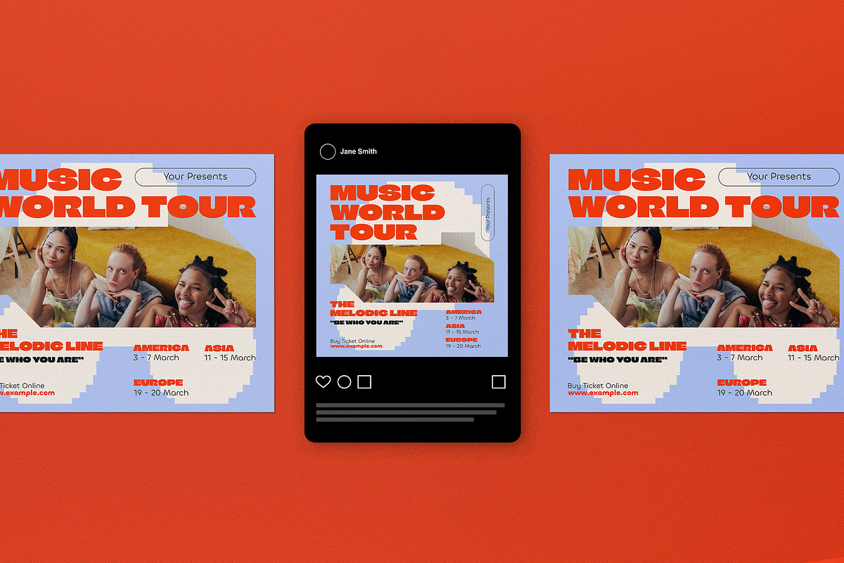 Purple Music World Tour Flyer Set, a Flyer Template by graphicook (Photo 3 of 4)