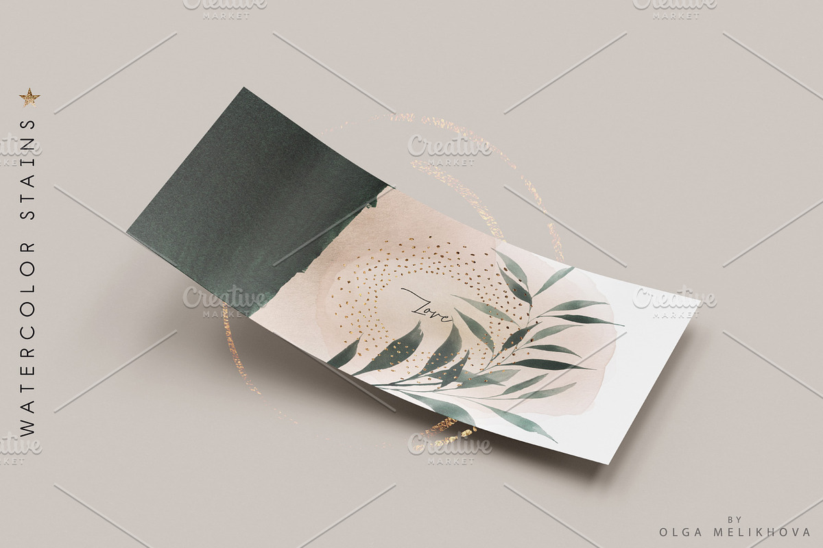 Golden peonies, watercolor, a Texture Illustration by ollalya (Photo 16 of 17)