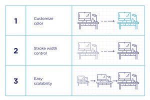 Business Line Icon Set