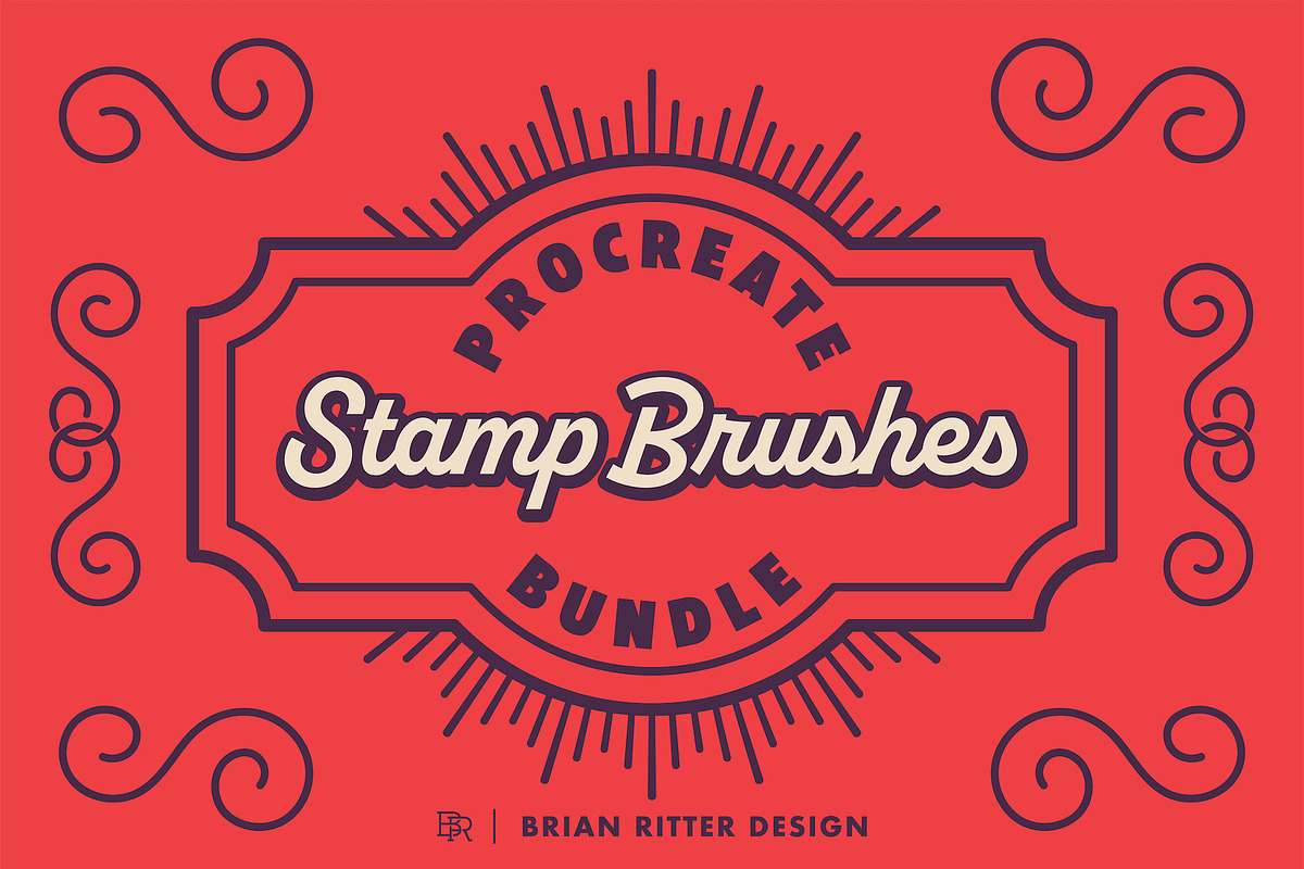 Procreate Stamp Brushes Bundle, a Brush Add-On by Brian Ritter Design