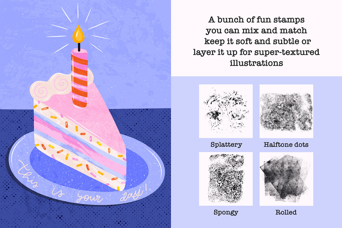 Texture Stamps Photoshop & Procreate, a Brush Add-On by seamless team (Photo 2 of 4)